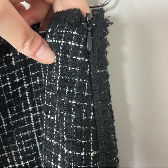 [Zara] Women's Black & White Boucle Knit High Waist Business Office Pants - Picture 5 of 8